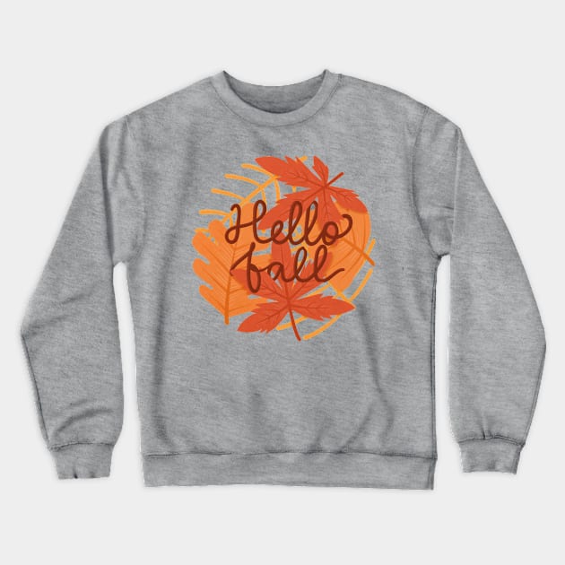 Hello fall Crewneck Sweatshirt by Karyavna